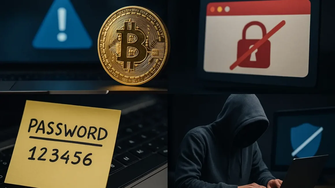 ТОП-10 ошибок безопасности при работе с криптовалютами и как их избежать