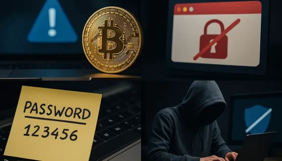 ТОП-10 ошибок безопасности при работе с криптовалютами и как их избежать